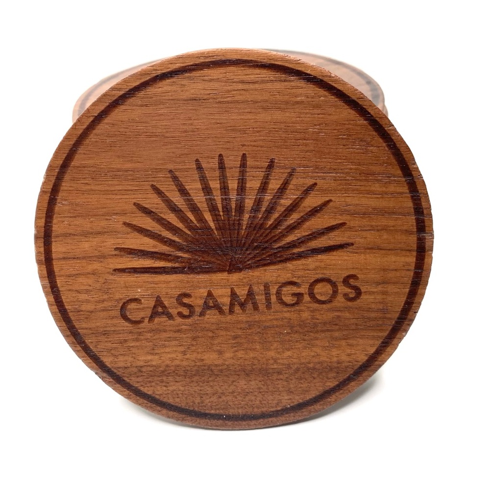 NEW Lot Of 6 Casamigos Tequila Limited Edition Brown Wooden Coasters Barware